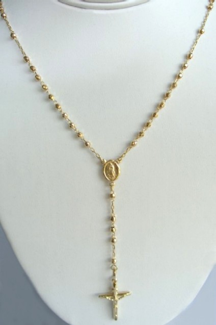 Rosary Necklace 14K Yellow Gold