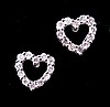 Open Heart Diamond Stud Earrings