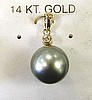 Tahitian Pearl Pendant - Pistachio