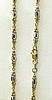 2-tone Fancy Disco Beads Necklace 18"