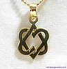 Jewish Star -Love Pendant 14 kt. gold