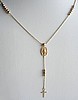 Rosary Necklace 14K Tri-Color Gold