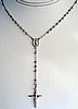Rosary Necklace 14K White Gold